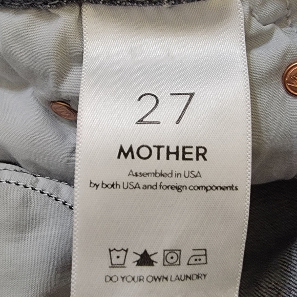 Mother High Waisted Looker Ankle Nick Fray Jeans - Picture 14 of 16